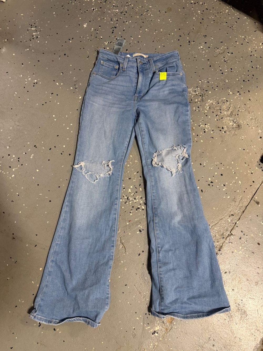 Levi's Light Blue Distressed Flare Jeans - Women's